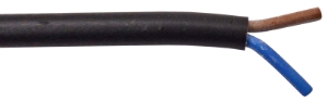 MS Câble PVC 2 conducteurs 0.5mm² noir rond