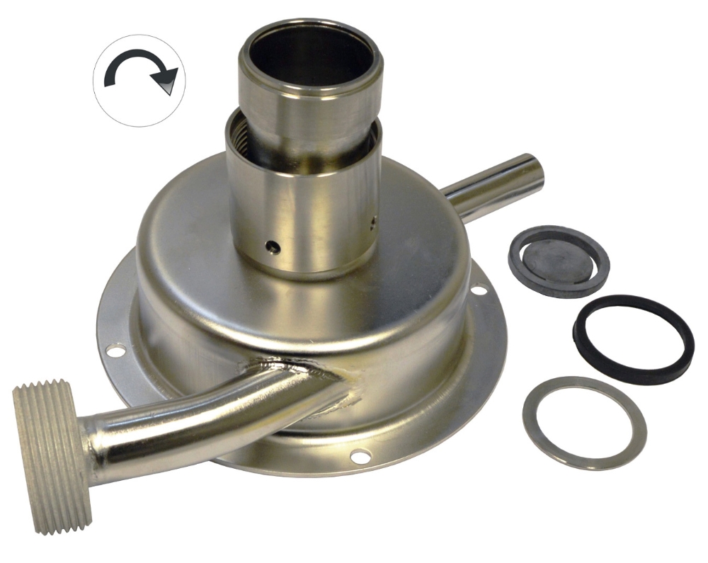 MS Couvercle pour pompe 0-75Kw gauche 1.5" BSP