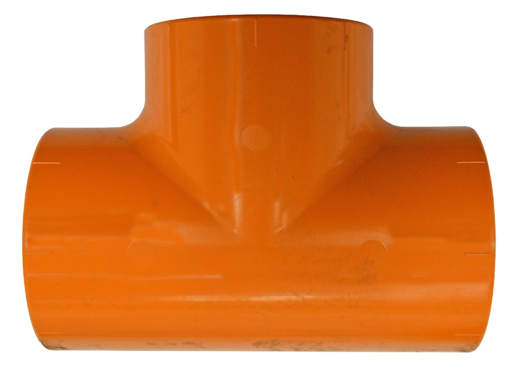 MS Té uPVC orange 63mm