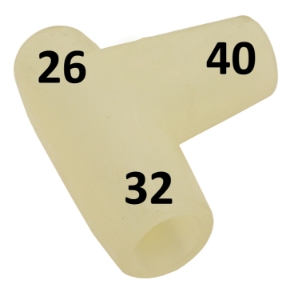 MS Té réduit en silicone 32 x 40 x 26mm