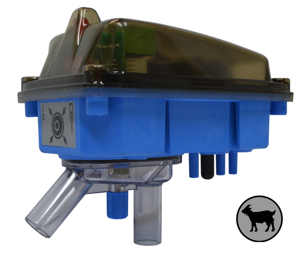 MS Capteur de débit de lait 3 pourchèvre 12V et support bleu