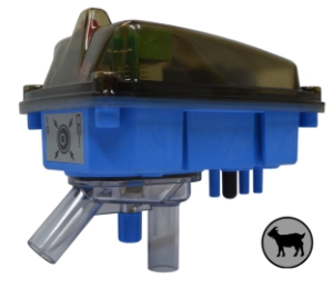 MS Capteur de débit de lait 3 pourchèvre 12V et support bleu