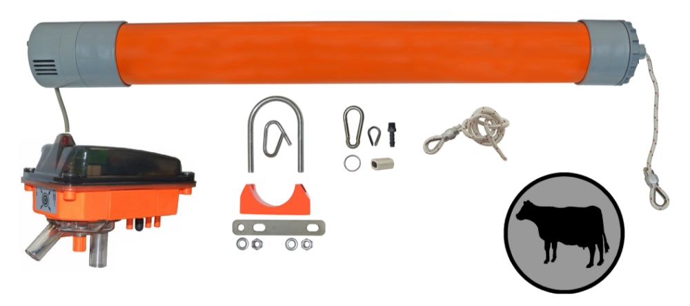 MS Capteur 3 décrochage automatique et vérin pour vache orange