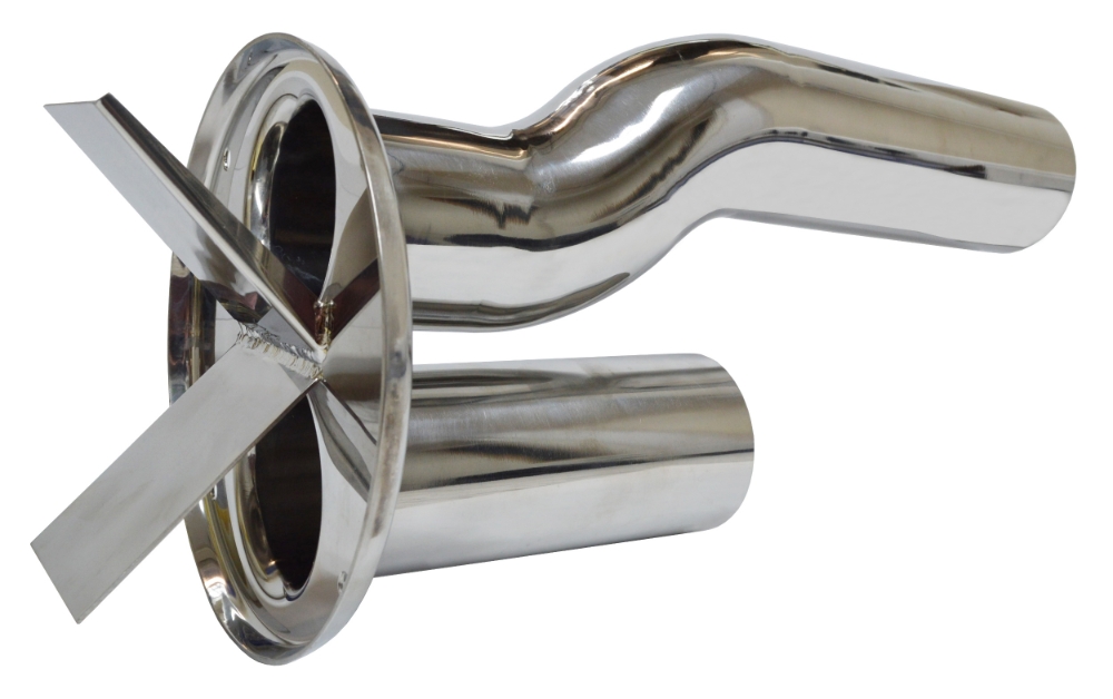 MS Couvercle 2 entrées 76mm pour extracteur GM inox